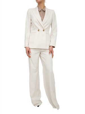 Blazer doppiopetto MLLTROPICO Marella in tela bistretch avorio in DONNA