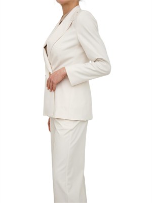 Blazer doppiopetto MLLTROPICO Marella in tela bistretch avorio in DONNA