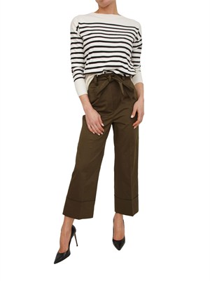 Maglia Emmbadia di Emme Marella in cotone bianco a righe in DONNA