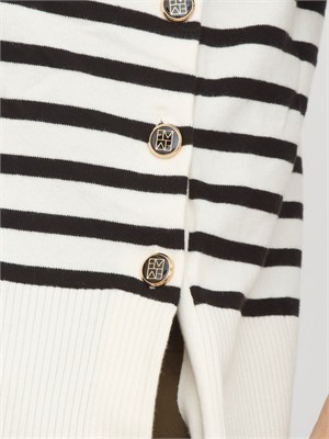 Maglia Emmbadia di Emme Marella in cotone bianco a righe in DONNA