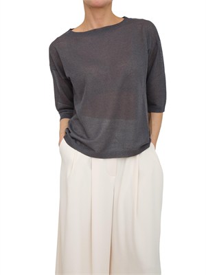 Maglia Emmangizia di Emme Marella in lurex grigia in DONNA
