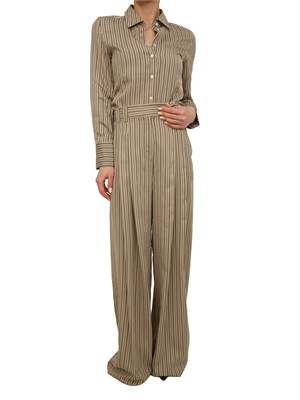 Camicia MLLFOLK Marella in viscosa tortora a righe in DONNA