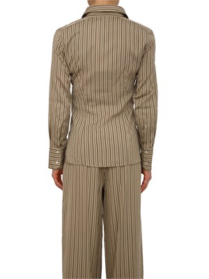 Camicia MLLFOLK Marella in viscosa tortora a righe in DONNA