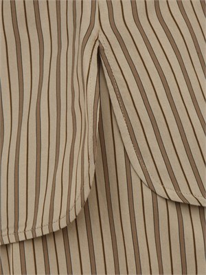 Camicia MLLFOLK Marella in viscosa tortora a righe in DONNA