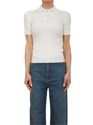 Polo MLLLEGNO Marella in misto viscosa crema in DONNA