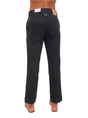 Pantaloni Mlsmaesta in bull di cotone blu in DONNA