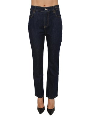 Jeans MLSFCROP Marella in denim stretch blu scuro in DONNA