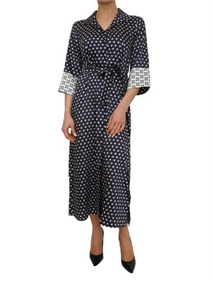 Abito chemisier EMMFOLGORE Emme Marella in twill stampato blu in DONNA