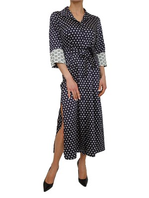 Abito chemisier EMMFOLGORE Emme Marella in twill stampato blu in DONNA