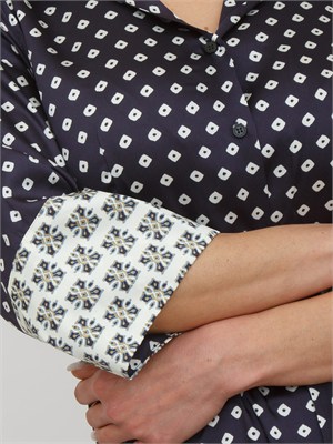 Abito chemisier EMMFOLGORE Emme Marella in twill stampato blu in DONNA