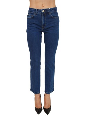 Jeans Slimflare Emme Marella in cotone stretch blu medio in DONNA