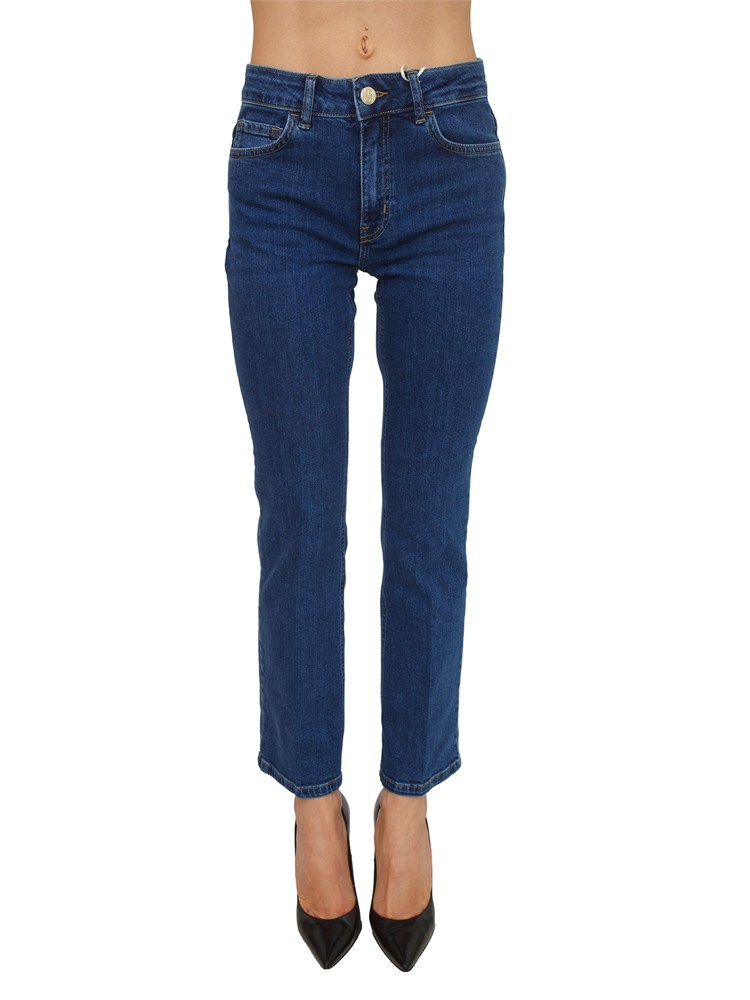 Jeans Slimflare Emme Marella in cotone stretch blu medio