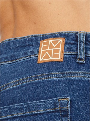 Jeans Slimflare Emme Marella in cotone stretch blu medio in DONNA
