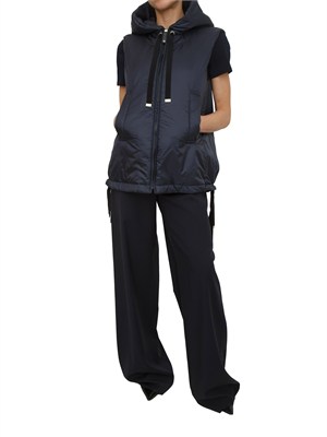 Gilet Greengo Max Mara The Cube in tela antigoccia blu in DONNA