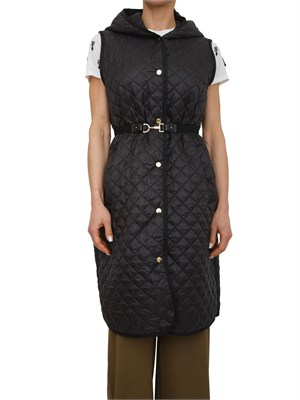 Gilet imbottito MTCCAMILLE Max Mara Cube in tela antigoccia nero in DONNA