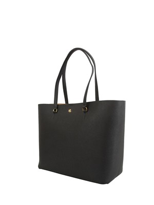Borsa Karly media Ralph Lauren in pelle nera in DONNA