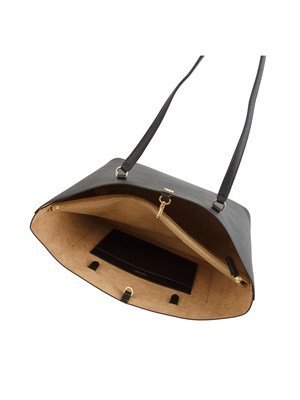 Borsa Karly media Ralph Lauren in pelle nera in DONNA