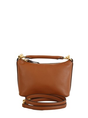 Mini borsa Ralph Lauren Blaike in pelle cuoio in DONNA