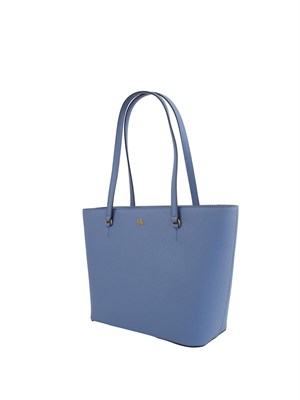 Borsa Karly media Ralph Lauren in pelle blu in DONNA