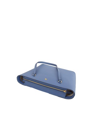 Borsa Karly media Ralph Lauren in pelle blu in DONNA