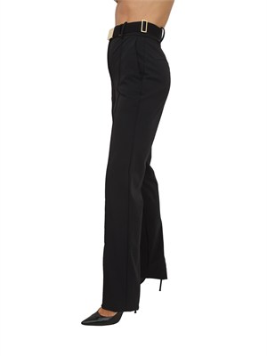 Pantaloni Elisabetta Franchi in tessuto tecnico nero in DONNA