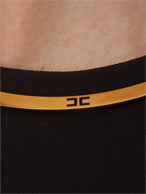 Abito Elisabetta Franchi in crêpe nero in DONNA