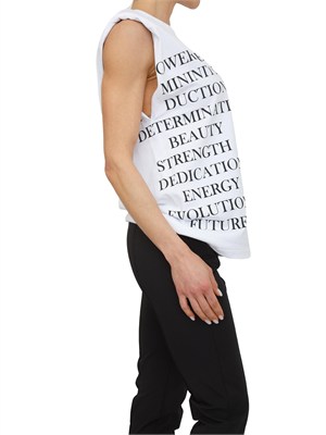 T-shirt Elisabetta Franchi in cotone bianco con scritte in DONNA