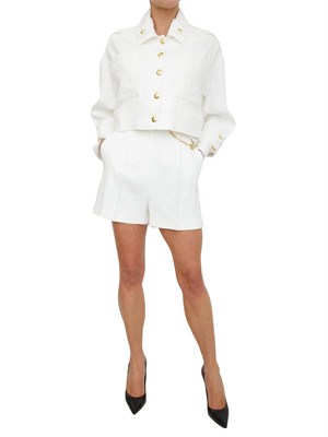 Giubbino Elisabetta Franchi in gabardina bianca in DONNA