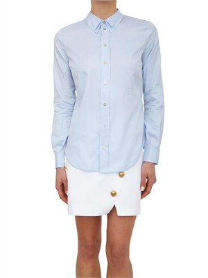 Camicia Elisabetta Franchi in cotone azzurro in DONNA