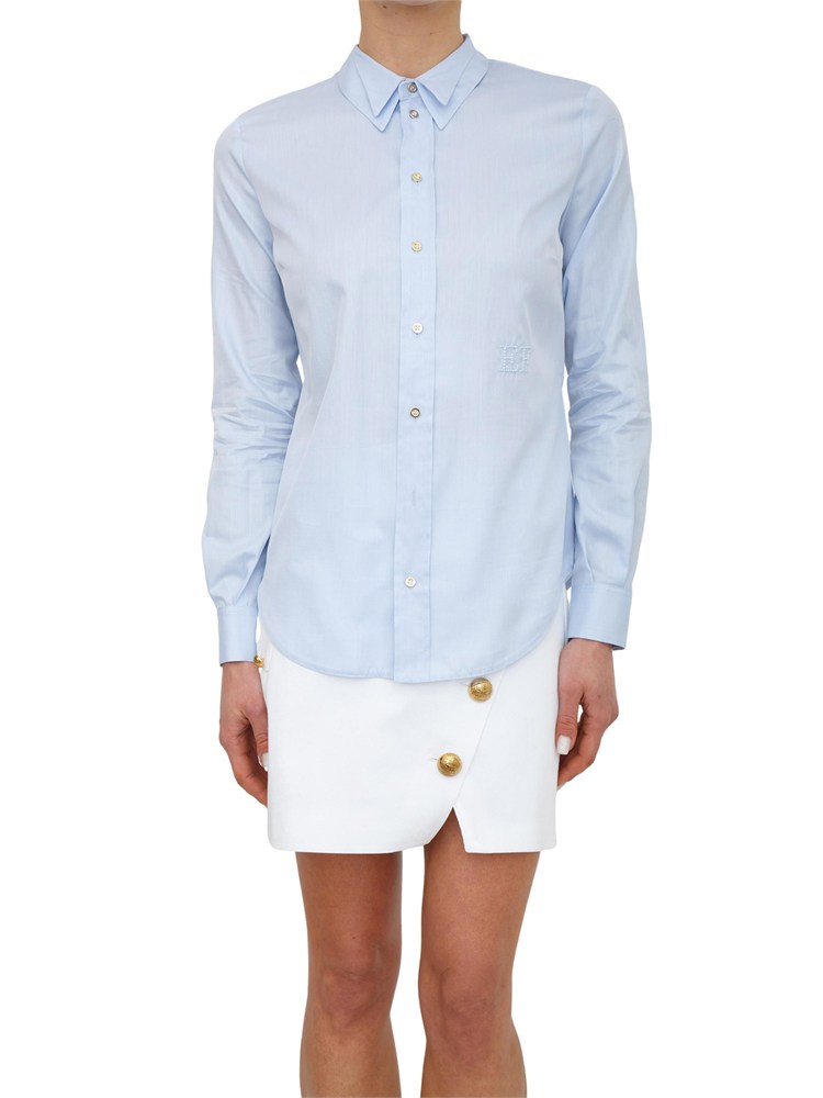 Camicia Elisabetta Franchi in cotone azzurro