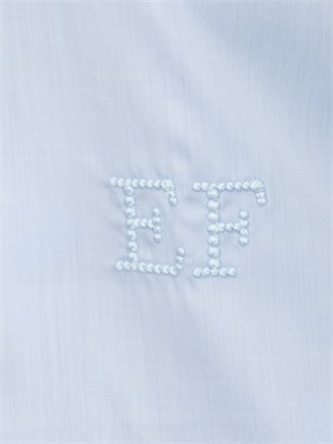Camicia Elisabetta Franchi in cotone azzurro in DONNA