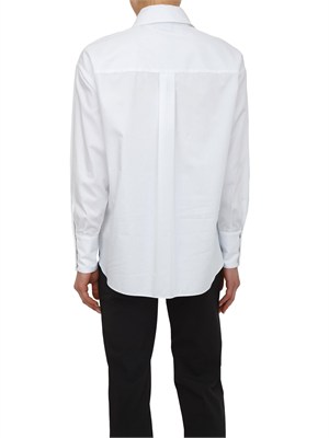 Camicia Elisabetta Franchi in cotone bianco con cravatta in DONNA