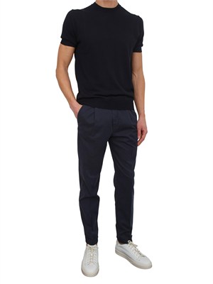 T-shirt uomo Aiace Galassi in maglia di pregiato cotone blu in UOMO