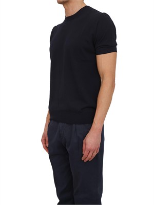 T-shirt uomo Aiace Galassi in maglia di pregiato cotone blu in UOMO