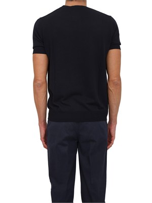 T-shirt uomo Aiace Galassi in maglia di pregiato cotone blu in UOMO