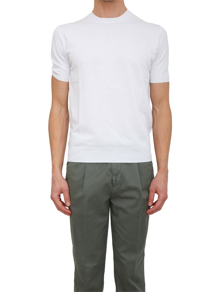 T-shirt uomo Aiace Galassi in maglia di pregiato cotone bianca