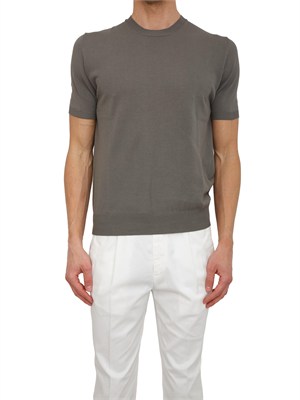 T-shirt uomo Aiace Galassi in maglia di pregiato cotone grigia in UOMO