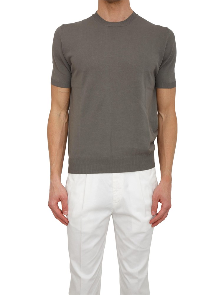 T-shirt uomo Aiace Galassi in maglia di pregiato cotone grigia