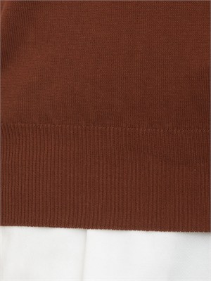 T-shirt uomo Aiace Galassi in maglia di pregiato cotone marrone in UOMO