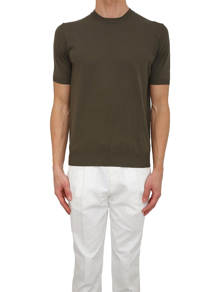 T-shirt uomo Aiace Galassi in maglia di pregiato cotone verde