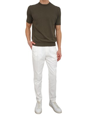 T-shirt uomo Aiace Galassi in maglia di pregiato cotone verde in UOMO