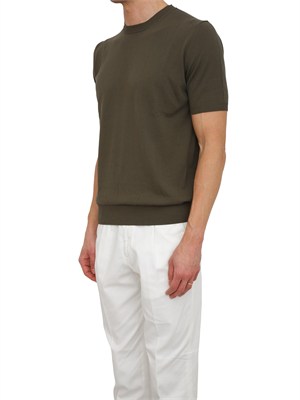 T-shirt uomo Aiace Galassi in maglia di pregiato cotone verde in UOMO