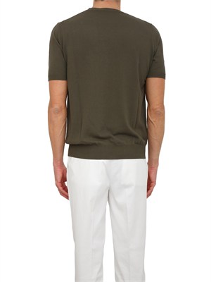 T-shirt uomo Aiace Galassi in maglia di pregiato cotone verde in UOMO