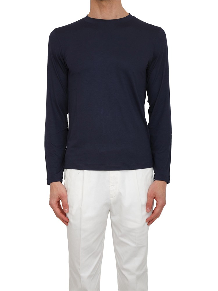 Maglia uomo Aiace Galassi in pregiata viscosa blu