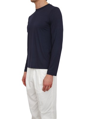 Maglia uomo Aiace Galassi in pregiata viscosa blu in UOMO