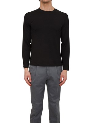 Maglia uomo Aiace Galassi in pregiata viscosa nera in UOMO