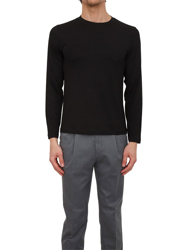 Maglia uomo Aiace Galassi in pregiata viscosa nera