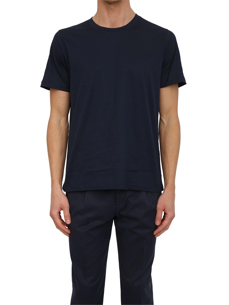 T-shirt uomo Aiace Galassi in pregiato cotone blu