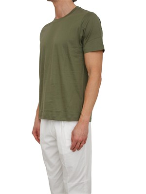 T-shirt uomo Aiace Galassi in pregiato cotone verde in UOMO
