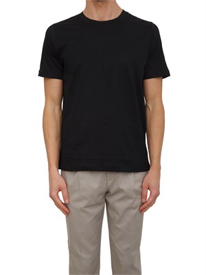 T-shirt nera uomo Aiace Galassi in pregiato cotone in UOMO